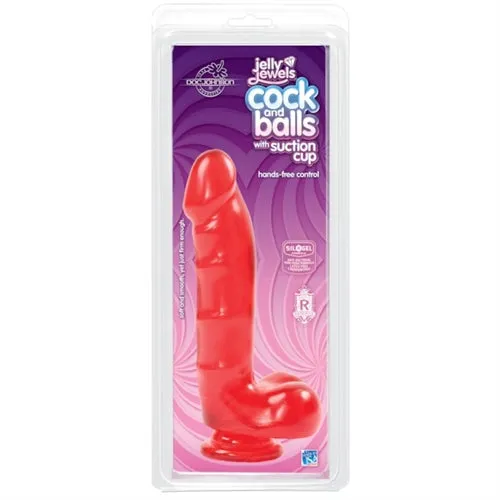 Doc Johnson Dildos Jelly Cock and Balls w Suction Cup