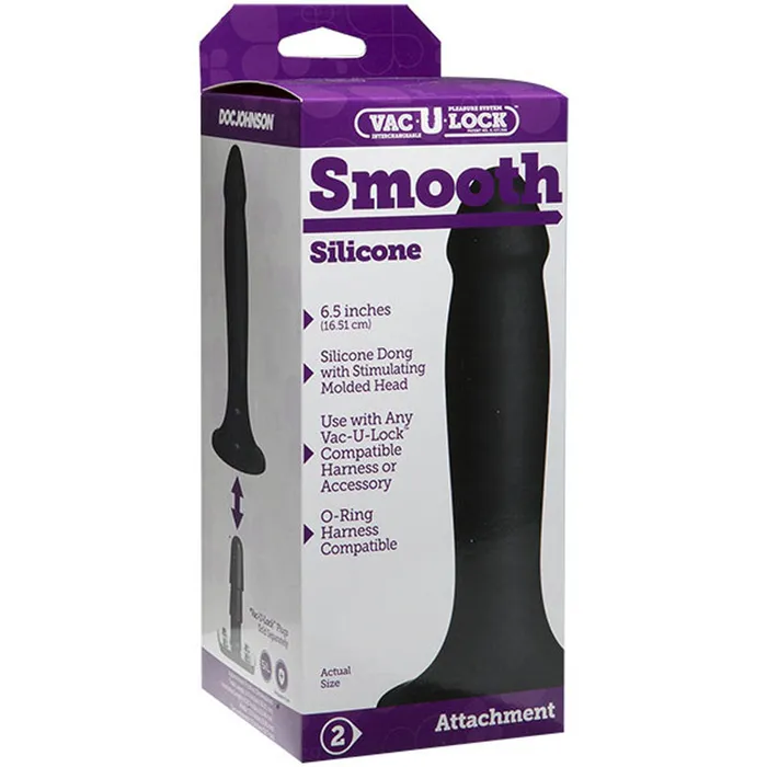 Doc Johnson Dildos VacULock Smooth Silicone Dildo