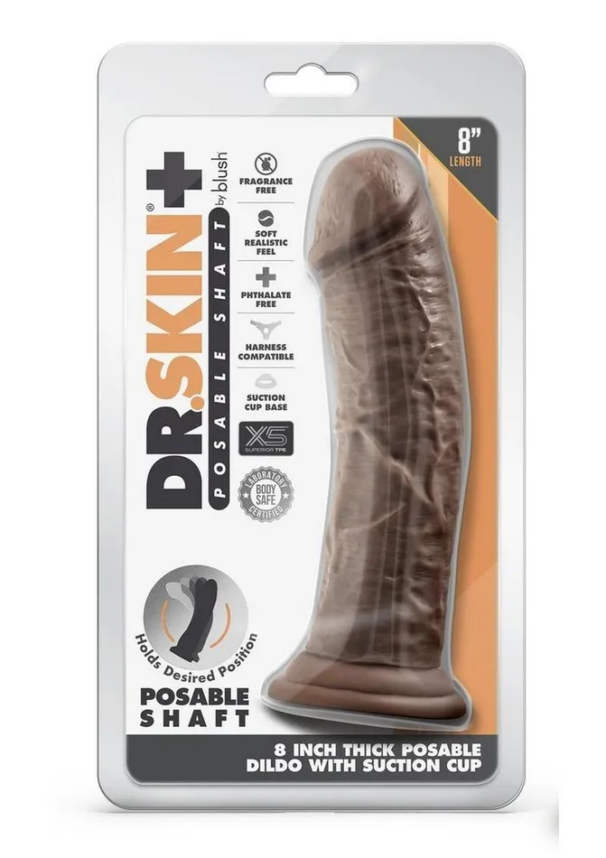 Dr Skin Plus Thick Posable Dildo with Suction Cup Dr Skin Female Sex Toys