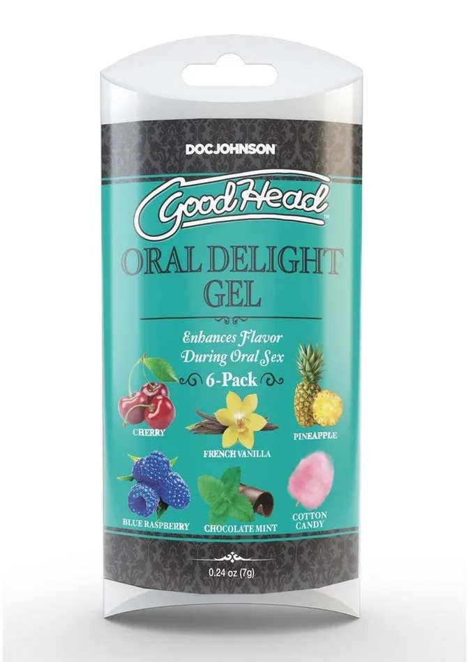 Enhancers GoodHead Goodhead Oral Delight Gel 24oz 6 Pack Assorted Blue Raspberry Cherry Chocolate Mint Cotton Candy French Vanilla Pineapple