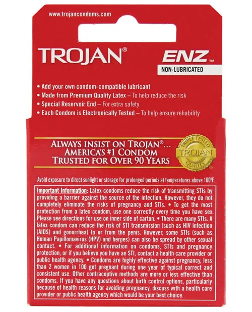 Enhancers Paradise Marketing Trojan Enz NonLubricated 3 pack