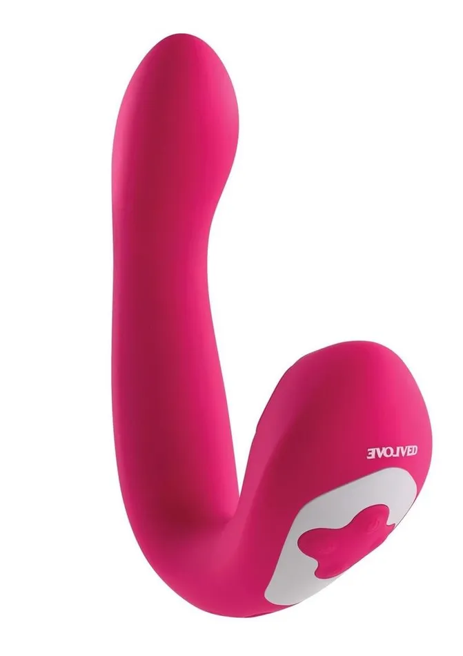 Evolved Female Sex Toys Buck Wild Rechargeable Silicone Dual Massager with Clitoral Stimulation