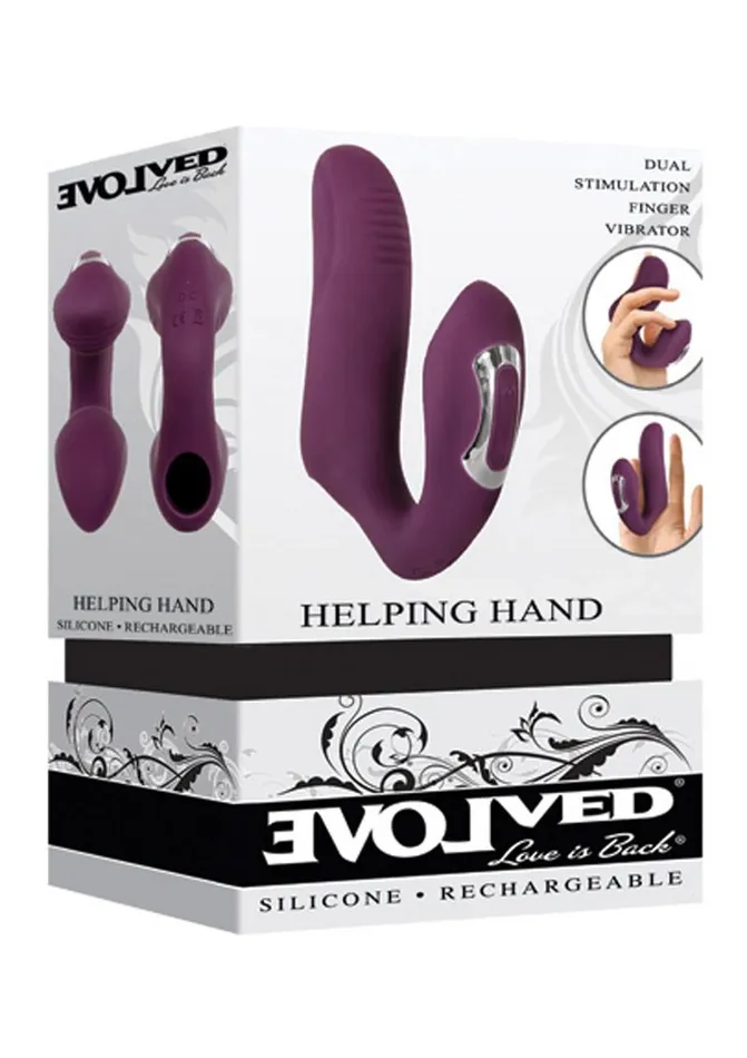 Evolved Female Sex Toys Helping Hand Silicone Rechargeable Finger Vibrator