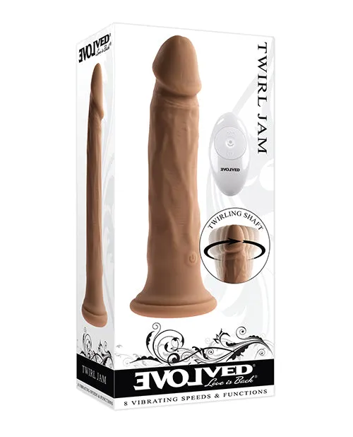 Evolved Novelties INC Dildos Twirl Jam 9 Vibrating Dildo Dark