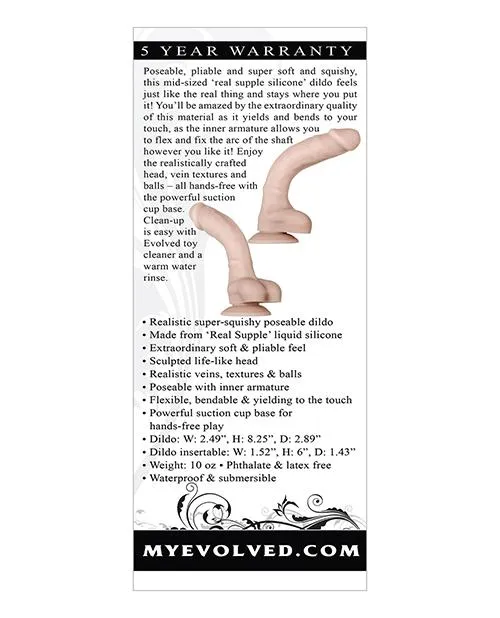 Evolved Novelties INC Evolved Real Supple Silicone Poseable 825 Dildo Dildos