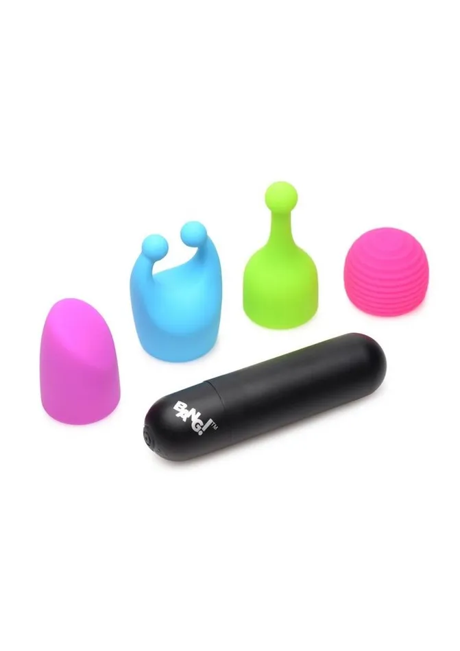 Female Sex Toys BANG Bang Rechargeable Bullet with 4 Attachments