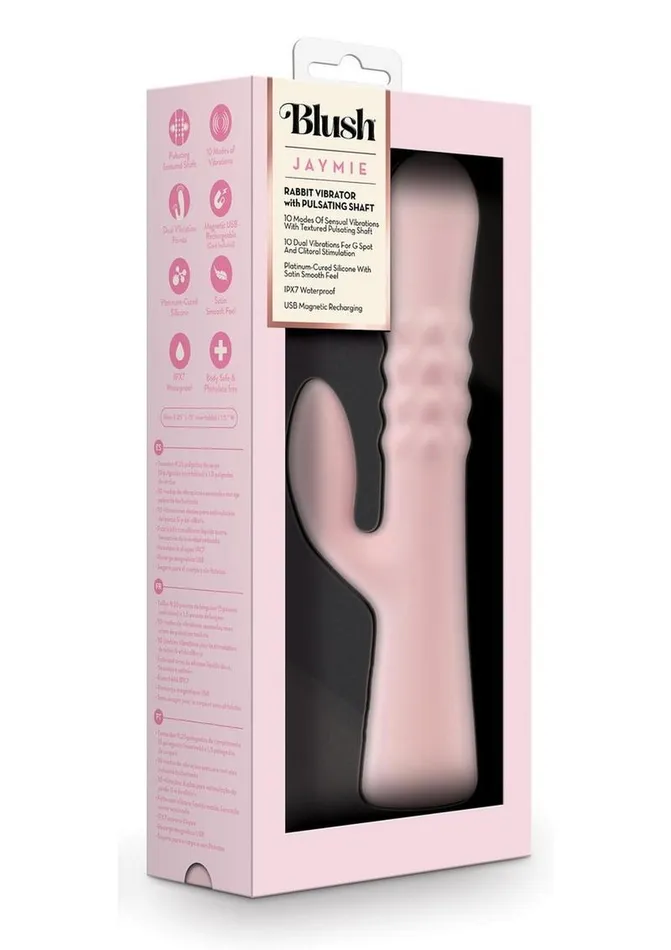 Female Sex Toys Blush Blush Jaymie Rechargeable Silicone Rabbit Vibrator