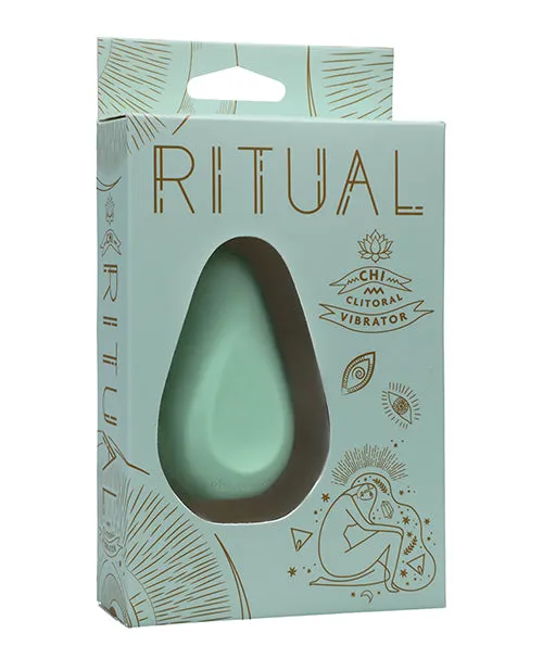 Female Sex Toys Doc Johnson Ritual Chi Rechargeable Silicone Clit Vibe Mint