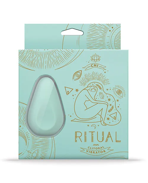 Female Sex Toys Doc Johnson Ritual Chi Rechargeable Silicone Clit Vibe Mint