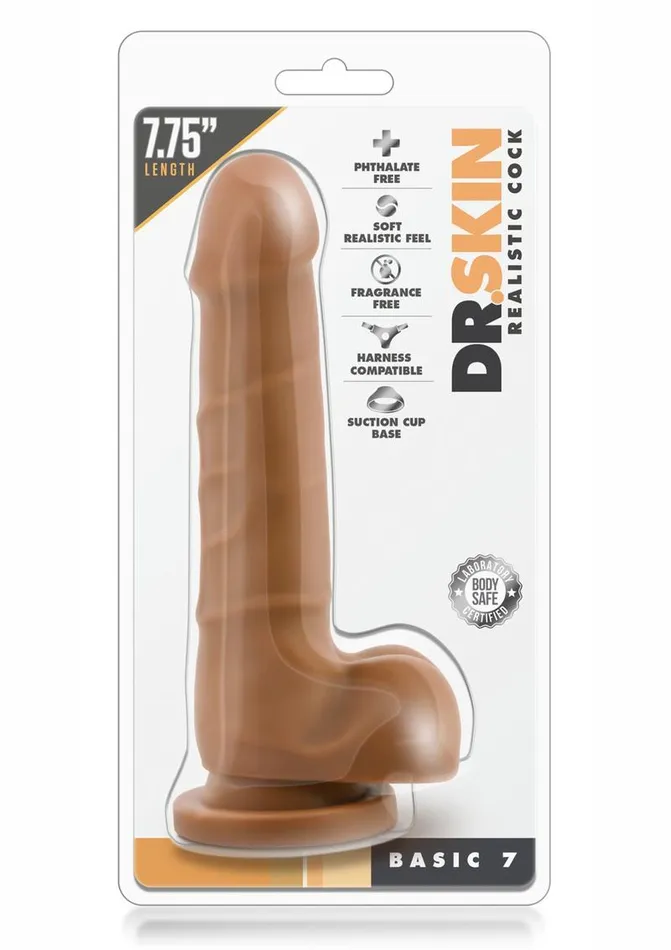 Female Sex Toys Dr Skin Dr Skin Basic 7 Dildo with Balls