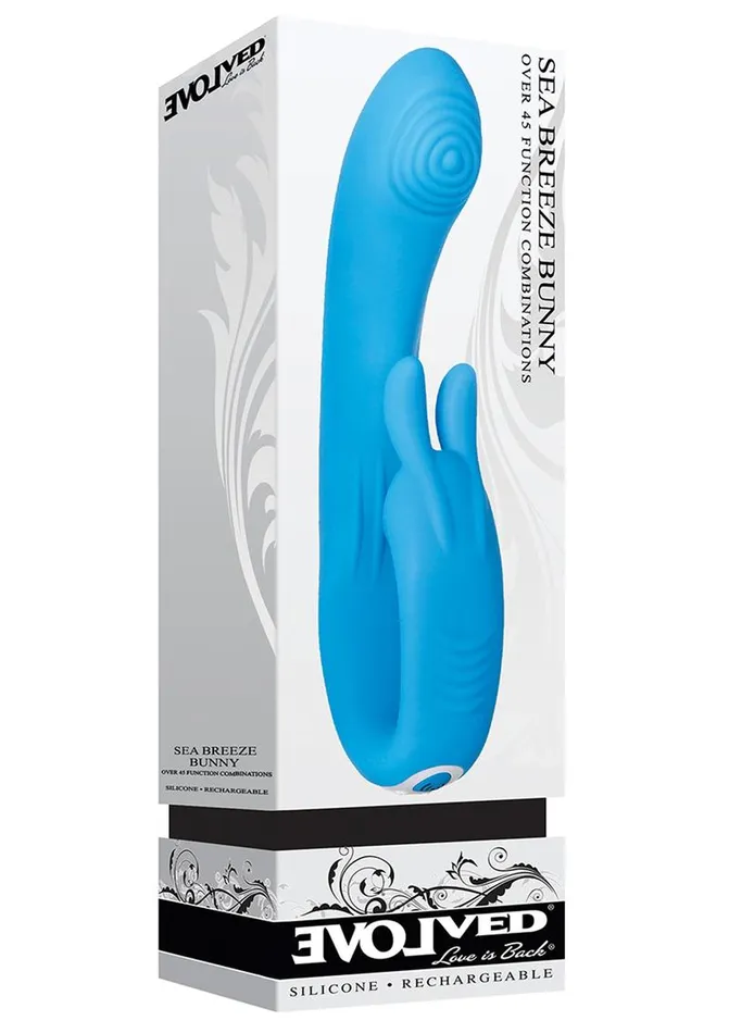 Female Sex Toys Evolved Sea Breeze Bunny Rechargeable Silicone GSpot Rabbit Vibrator