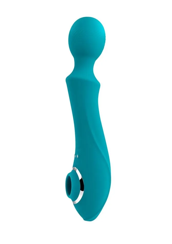 Female Sex Toys Evolved Wanderful Sucker Rechargeable Silicone Bodywand and Clitoral Stimulator