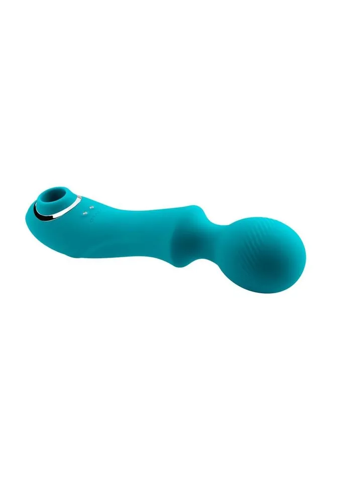 Female Sex Toys Evolved Wanderful Sucker Rechargeable Silicone Bodywand and Clitoral Stimulator