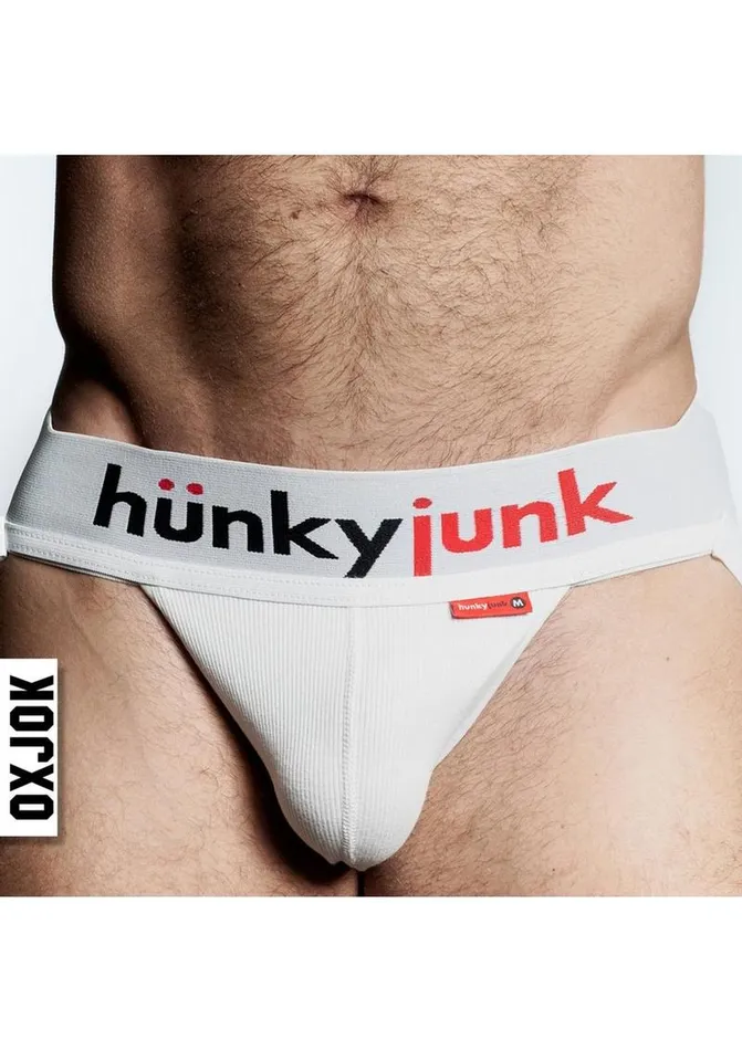 Female Sex Toys Hunker Comfy Pouch SliderStrap Jock White Snow Oxballs