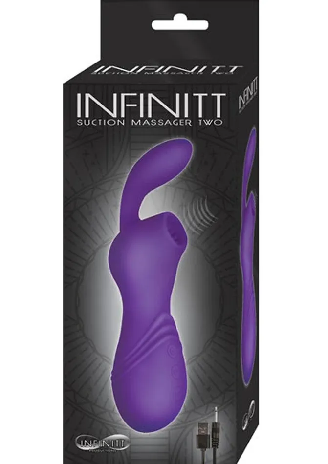 Female Sex Toys Infinitt Infinitt Suction Massager Two Rechargeable Silicone Vibrator