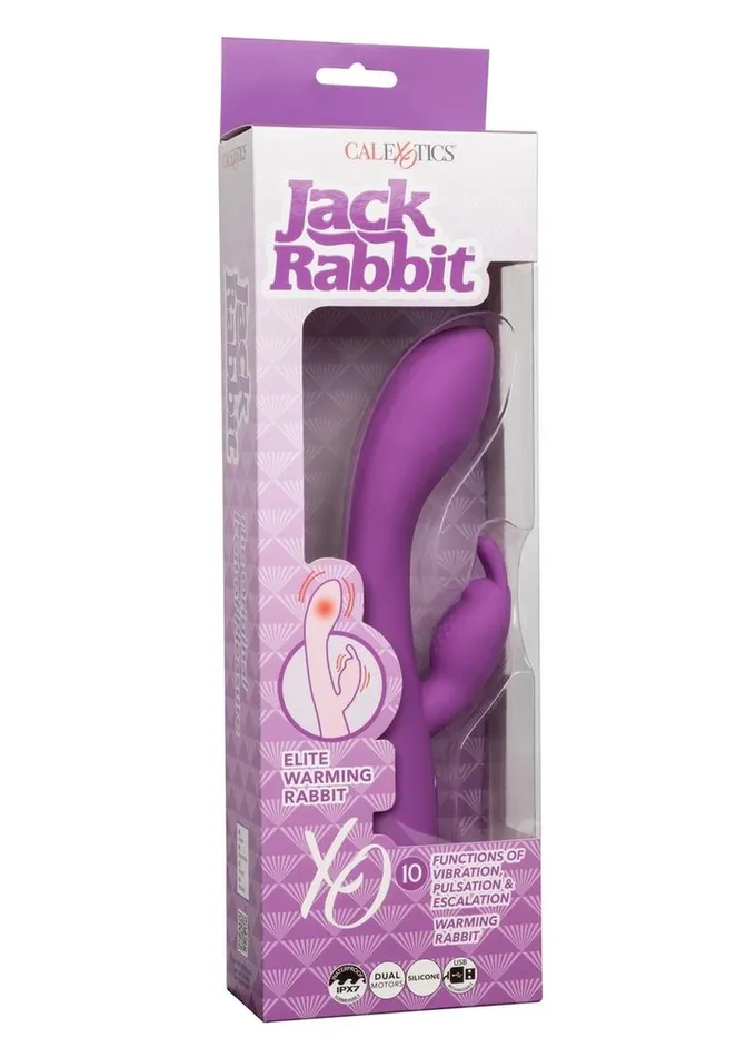 Female Sex Toys Jack Rabbit Jack Rabbit Elite Warming Rabbit Rechargeable Silicone Vibrator with Clitoral Stimulator