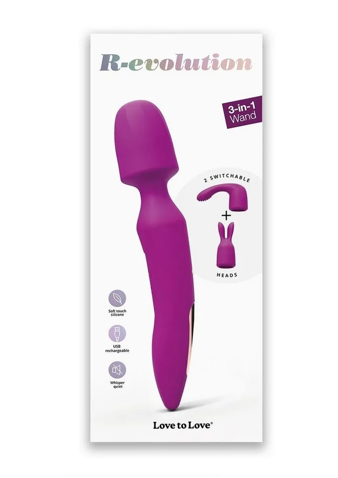 Female Sex Toys Love to Love REvolution Rechargeable Silicone Rabbit Vibrator Sweet Orchid