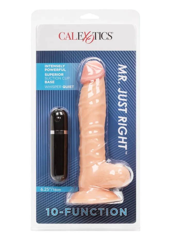 Female Sex Toys Mr Just Right Vibrating Dildo with Bullet Lifelike Dongs