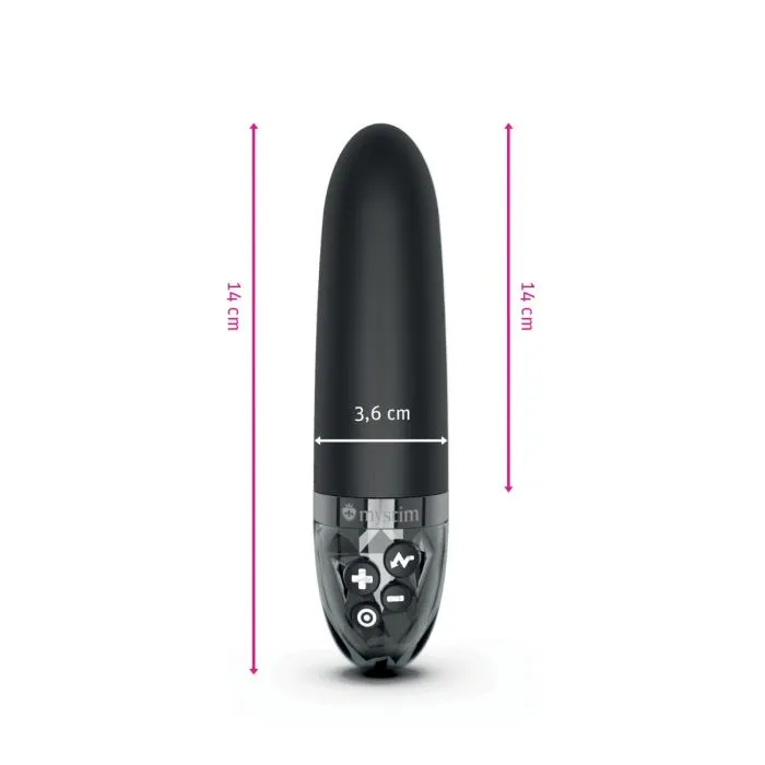 Female Sex Toys Mystim Gmbh Mystim Sleak Freak eStim Straight Vibrator Black