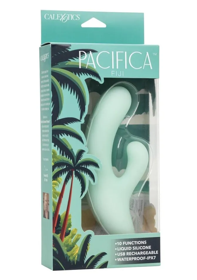 Female Sex Toys Pacifica Fiji Rechargeable Silicone Dual Vibrator Pacifica