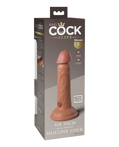 Female Sex Toys Pipedream Products King Cock Elite 6 Silicone Cock Tan