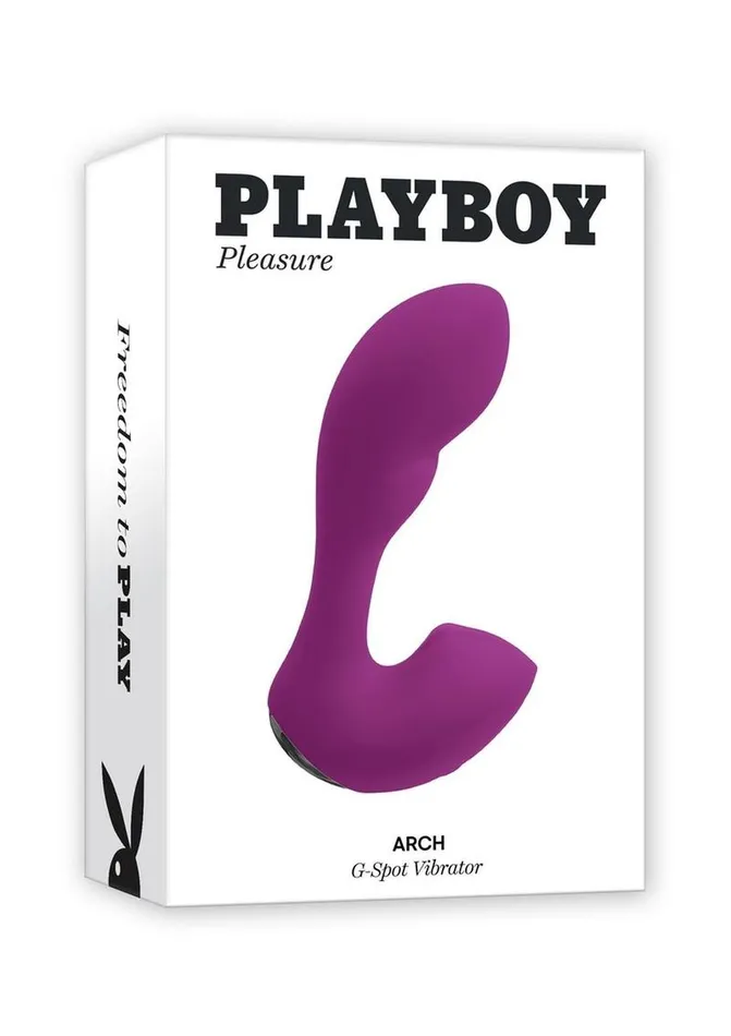 Female Sex Toys Playboy Playboy Arch Rechargeable Silicone Vibrator with Clitoral Stimulator