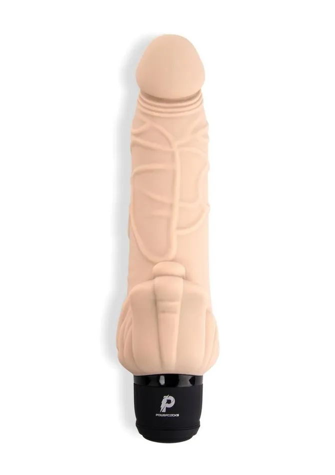 Female Sex Toys Powercocks Powercocks Silicone Realistic Vibrator with Clitoral Stimulator