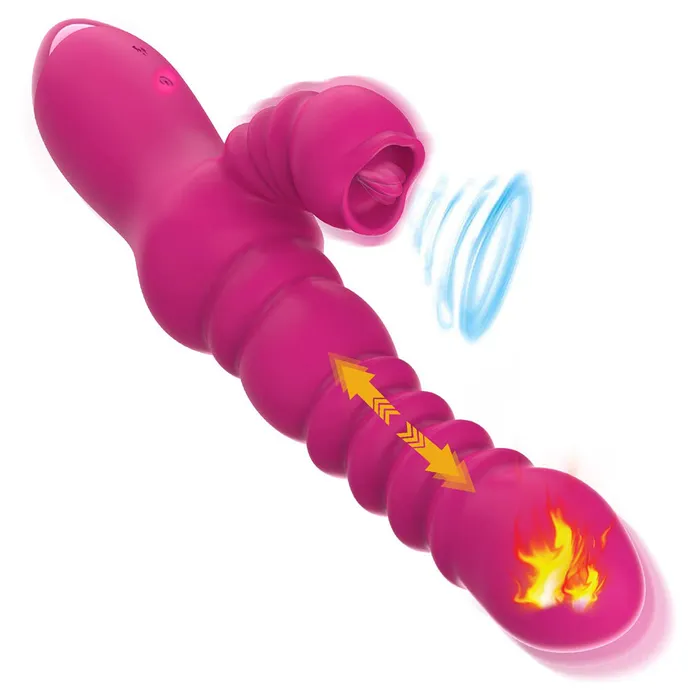 Female Sex Toys Powerful Thrusting G Spot Clitoral Licking Vibrator 7 Vibrations 3 Pulsations Sorlove