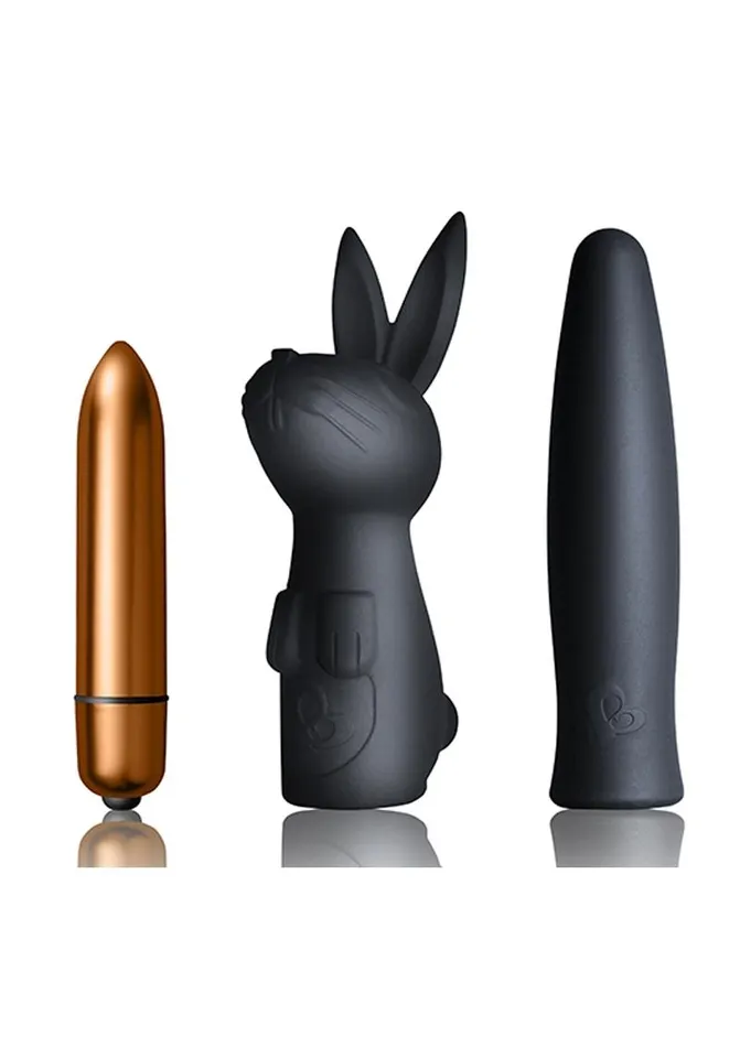 Female Sex Toys Rocks Off Silhouette Dark Desires Kit Silicone Sleeves and Bullet Vibrator