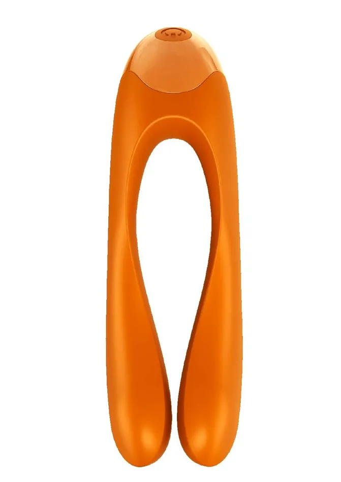 Female Sex Toys Satisfyer Candy Cane Silicone Rechargeable Mini Vibrator Orange Satisfyer