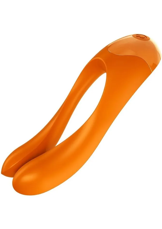 Female Sex Toys Satisfyer Candy Cane Silicone Rechargeable Mini Vibrator Orange Satisfyer