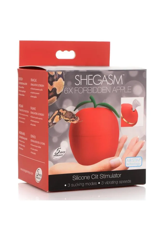 Female Sex Toys SHEGASM Shegasm 6x Forbidden Apple Rechargeable Silicone Clit Stimulator