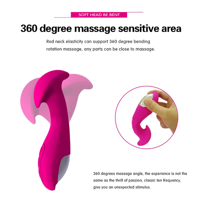 Female Sex Toys Sorlove Soft Silicone Wand Massager 10 Vibrations Sensitive Part Stimulation