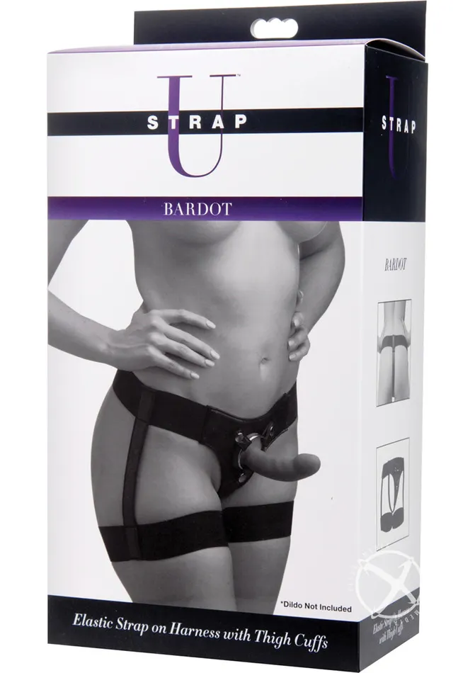 Female Sex Toys STRAP U Strap U Bardot Elastic StrapOn Harness with Thigh Cuffs