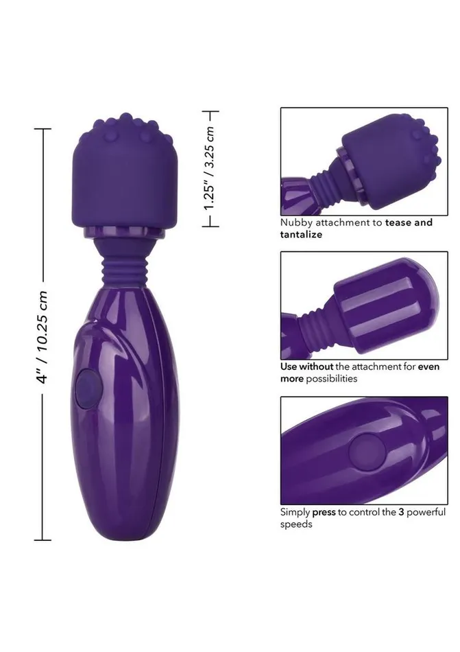 Female Sex Toys Tiny Teasers Tiny Teasers Nubby USB Rechargeable Mini Vibrator Silicone Textured Head Waterproof