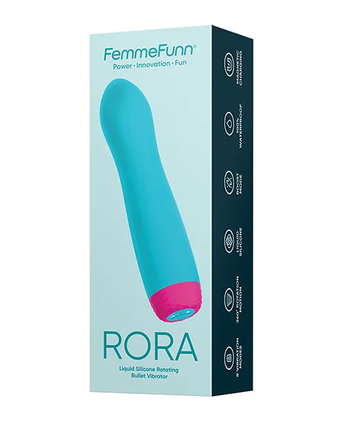 Female Sex Toys Vvole LLC Femme Funn Rora Rotating Bullet Turquoise