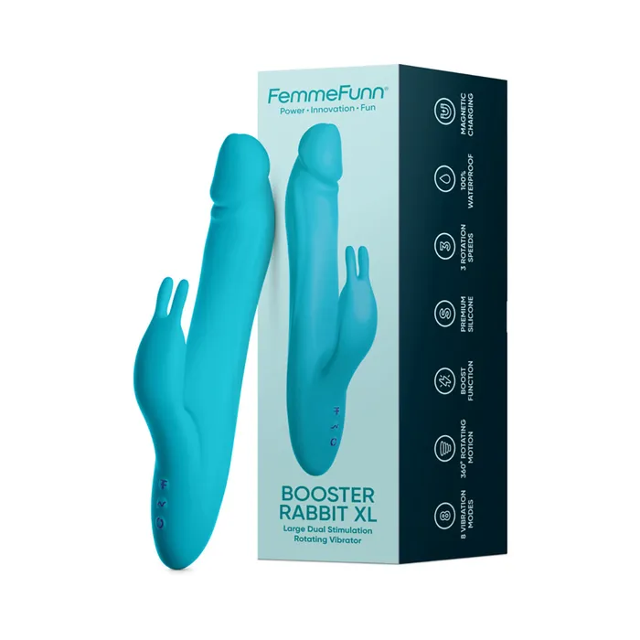 FemmeFunn Booster Rabbit Vibrator XL Turquoise Femmefunn Female Sex Toys