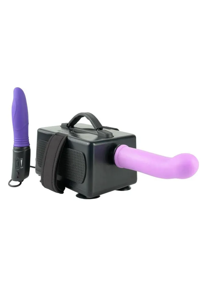 Fetish Fantasy Series International Portable Vibrating USB Powered PlugIn Sex Machine Kit with 2 Dildos Fetish Fantasy Series Female Sex Toys