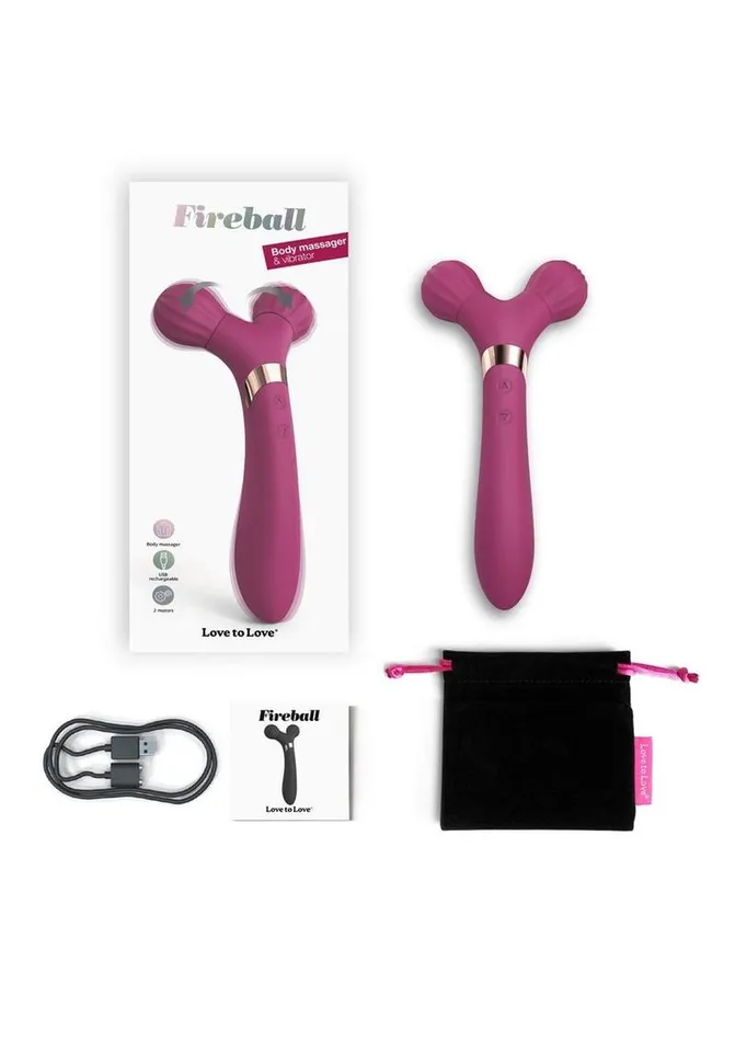 Fireball Rechargeable Silicone Body Massager and Vibrator Love to Love Female Sex Toys