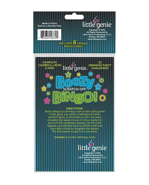 Games Little Genie Productions LLC Boozy Bingo ScratchOff Game