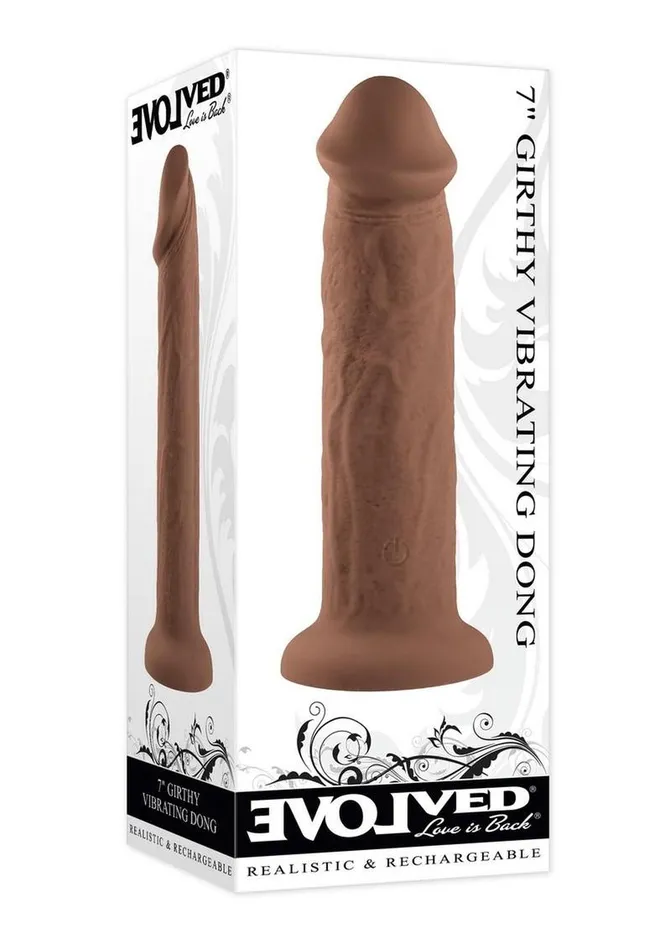 Girthy Vibrating Rechargeable Silicone Dildo Evolved Female Sex Toys