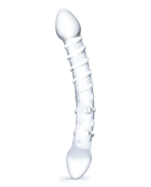 Glas Double Trouble 10 inch Glass Dildo Clear Electric Eel INC Dildos