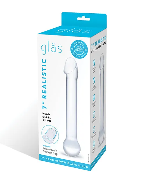 Glas Glas Realistic Head Glass Dildo Dildos