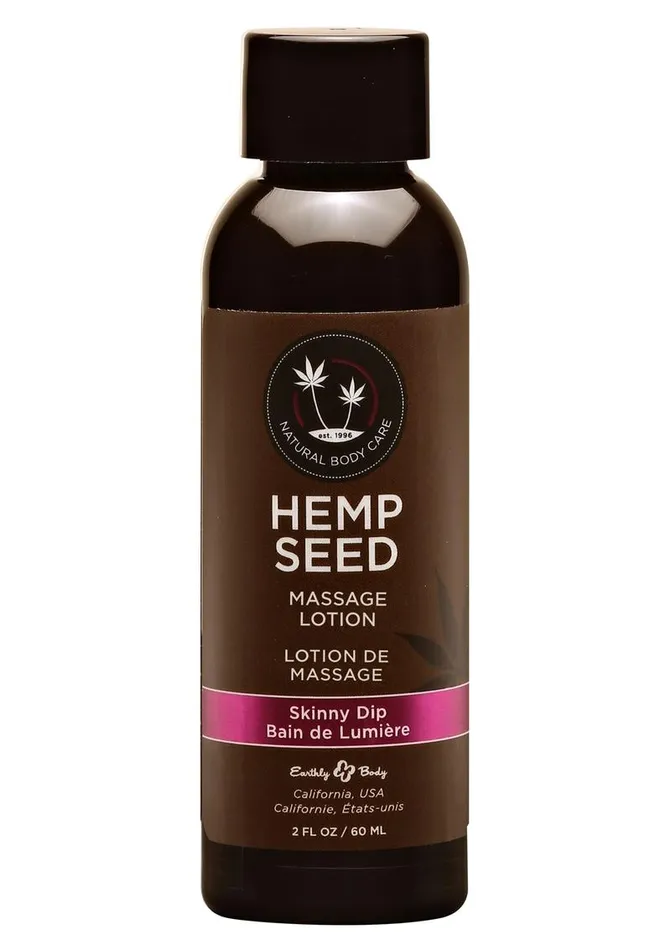 Hemp Seed Body Care Couples Earthly Body Hemp Seed Massage Lotion Skinny Dip