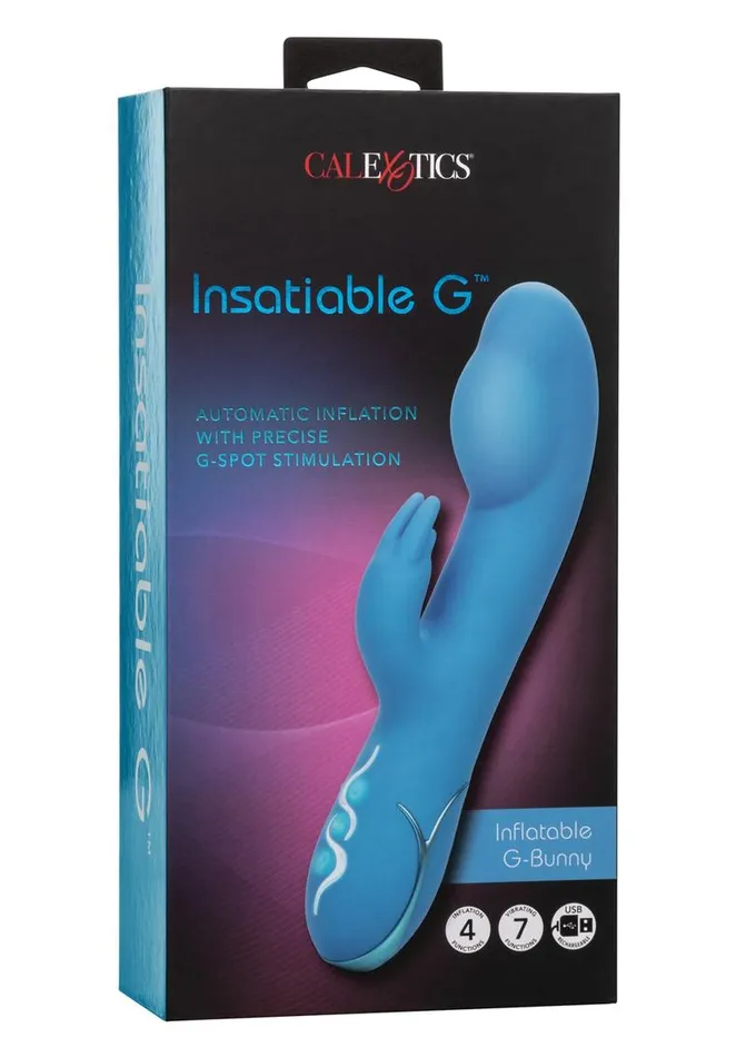 Insatiable G Female Sex Toys Insatiable G Inflatable GBunny Silicone Rechargeable Vibrator