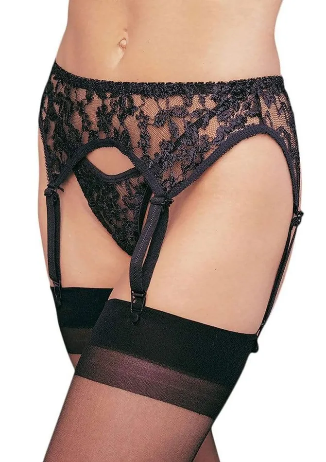 Leg Avenue Female Sex Toys Leg Avenue Lace Garter Belt with Thong