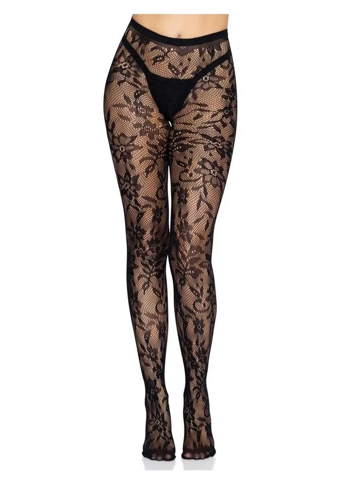 Leg Avenue Seamless Chantilly Floral Lace Tights Leg Avenue Couples