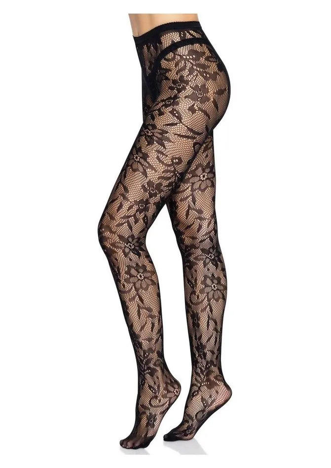 Leg Avenue Seamless Chantilly Floral Lace Tights Leg Avenue Couples