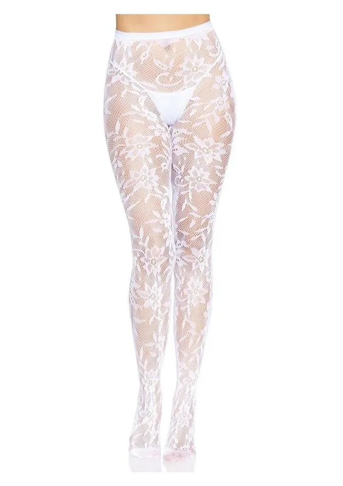 Leg Avenue Seamless Chantilly Floral Lace Tights Leg Avenue Couples