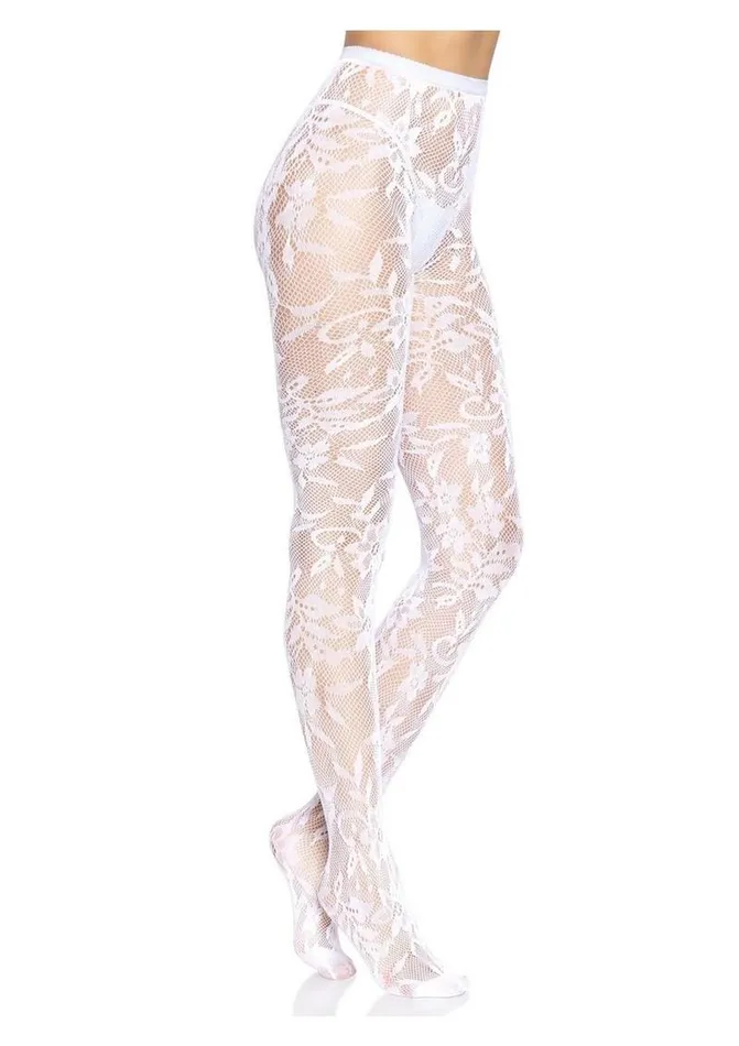 Leg Avenue Seamless Chantilly Floral Lace Tights Leg Avenue Couples